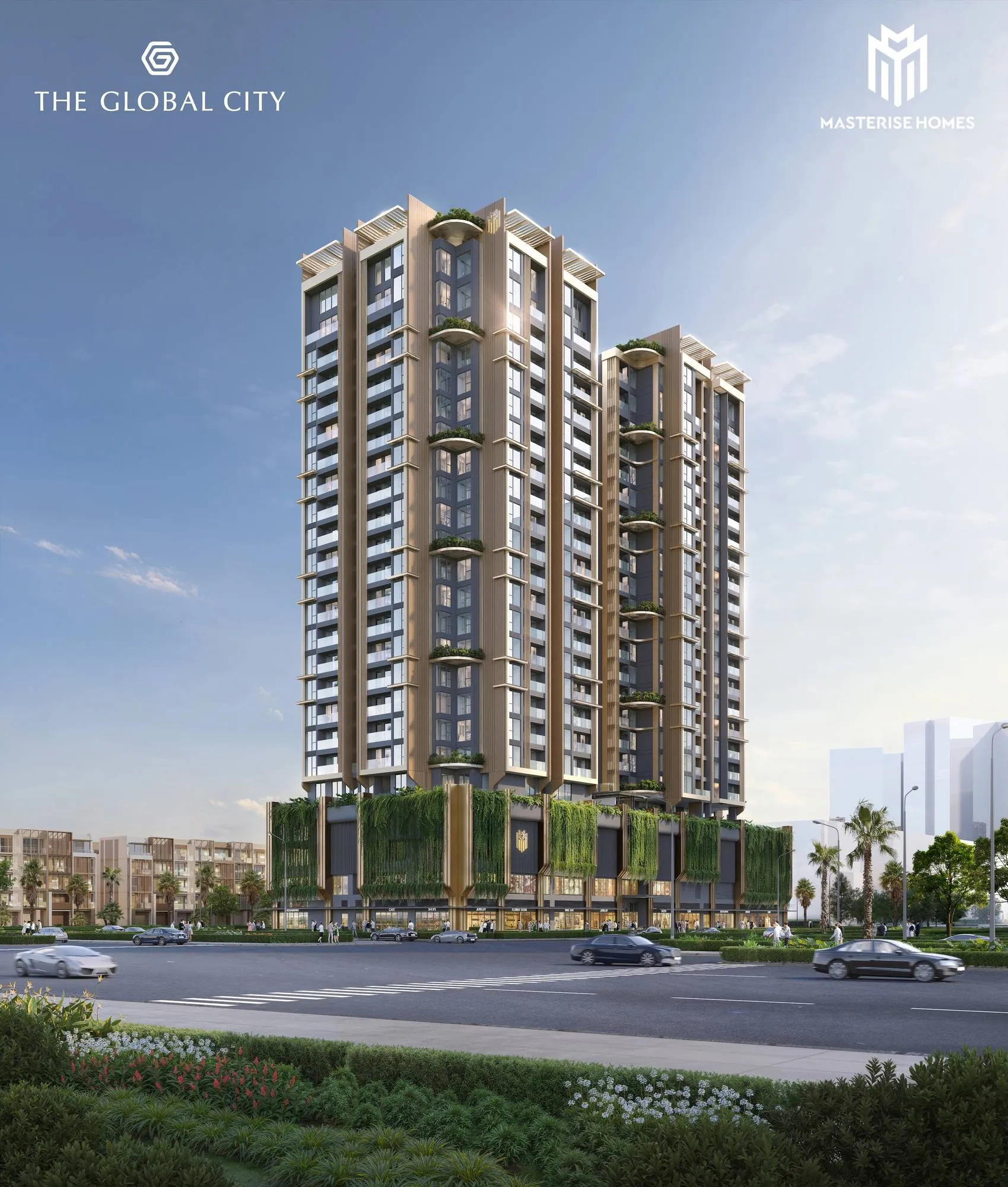 Phần đỉnh tòa tháp Masteri Grand View nơi bố trí Penthouse Duplex